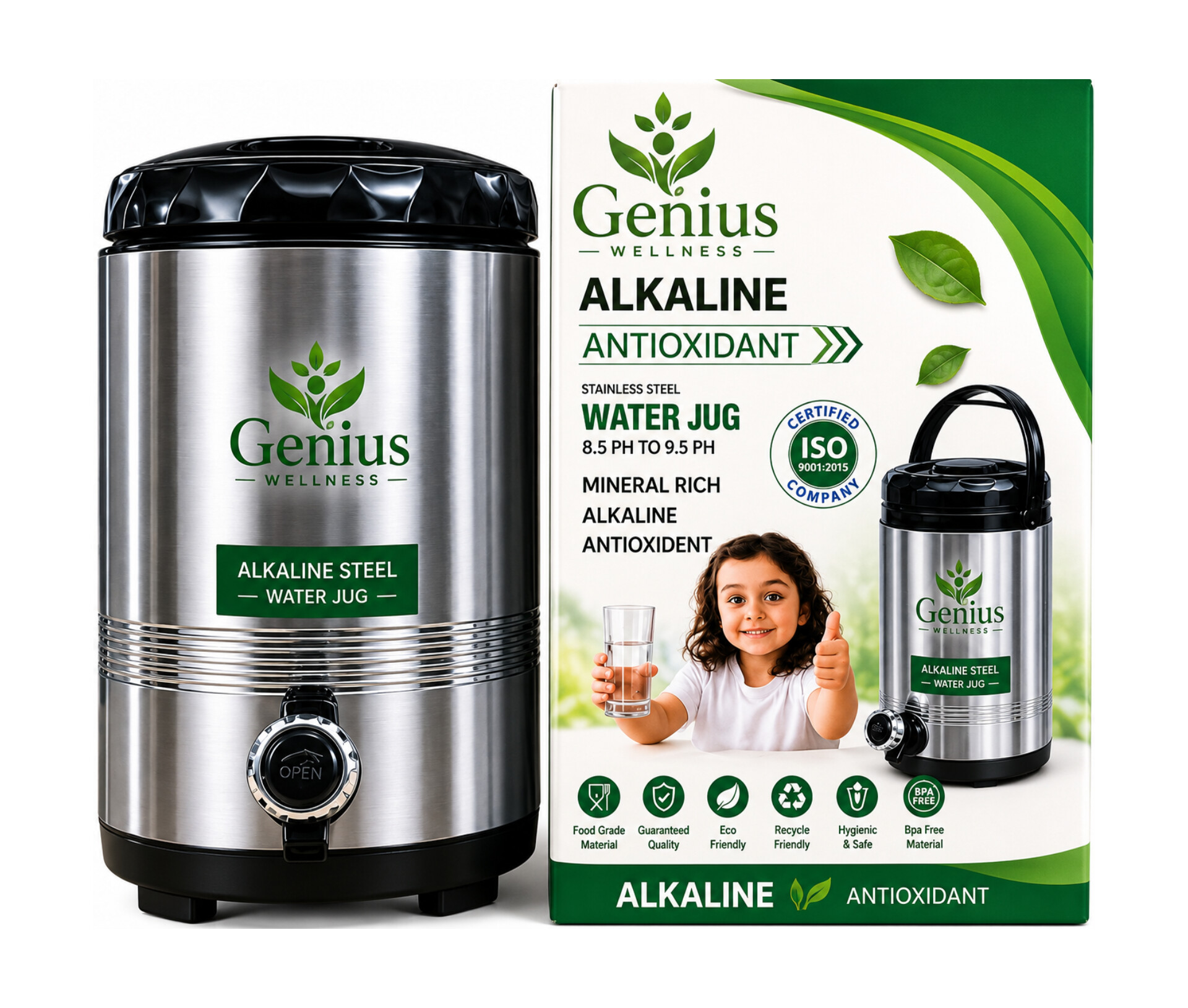 ALKALINE WATER CAMPER (9 Ltr.)